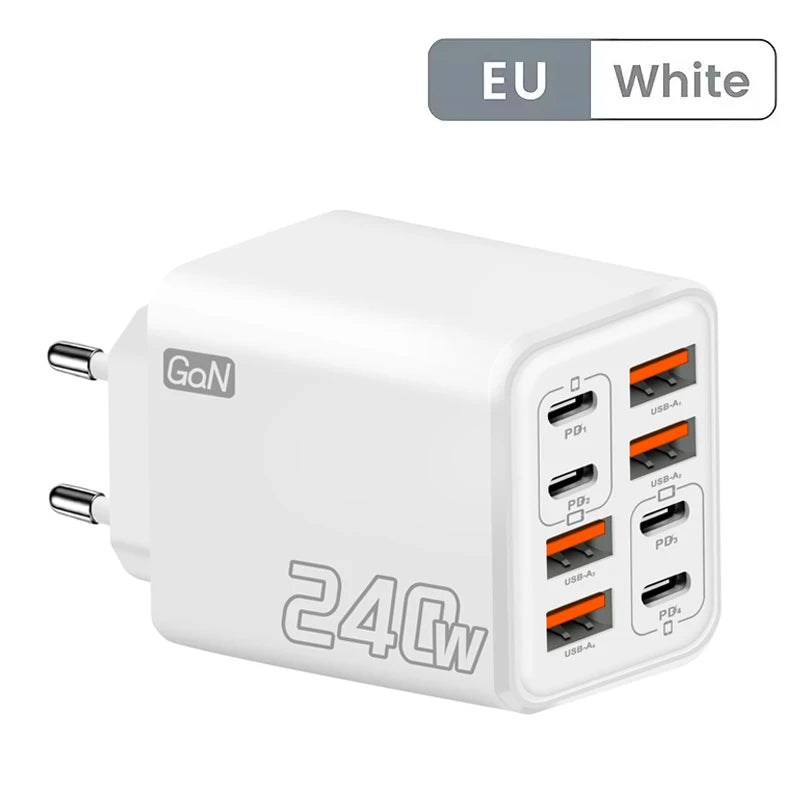 PowerHub — 240W 8-in-1 GaN USB-C Charger