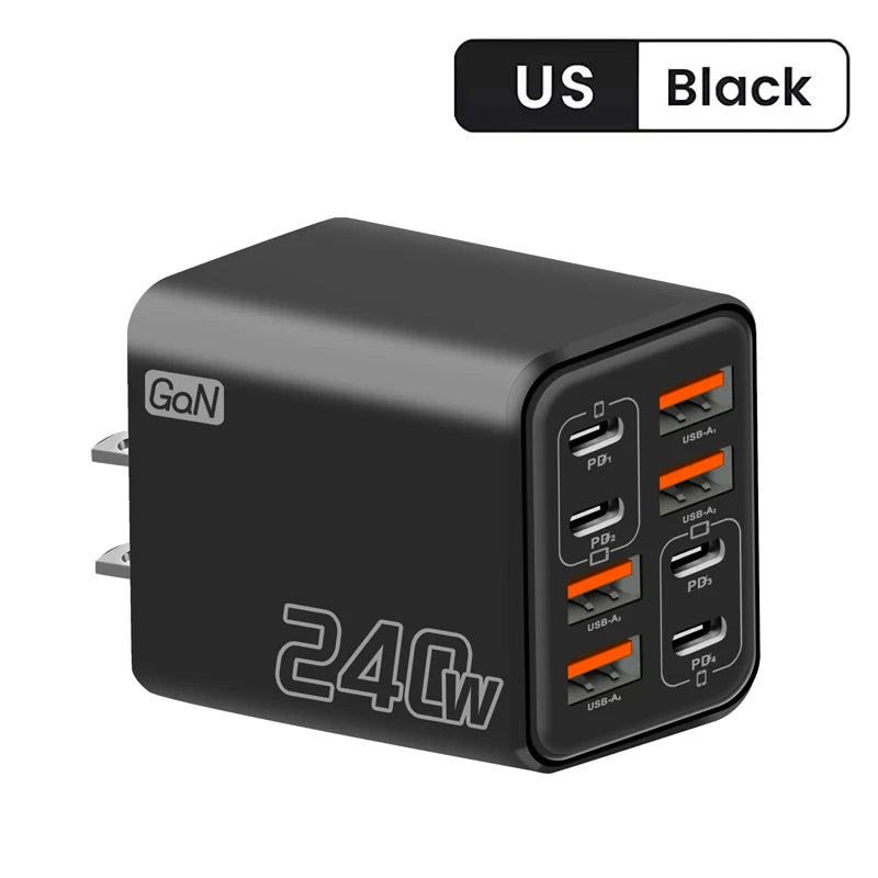 PowerHub — 240W 8-in-1 GaN USB-C Charger