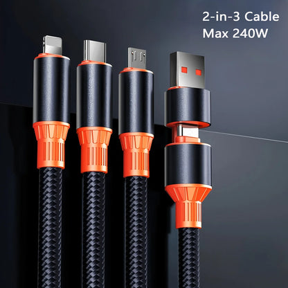 PowerLink — 240W 3-in-1 Fast-Charge Cable