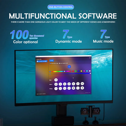 Lumina V2 RGB monitor backlight — real-time screen color sync