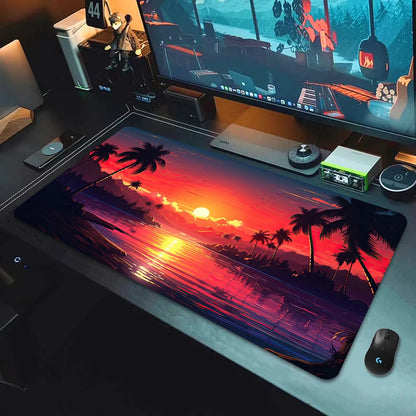 Large Gaming Mouse Pad Landscape Keyboard Mat Carpet HD Print Space Mousepad Computer Galaxy Non-Slip Rubber Big Desk Mat 90x40
