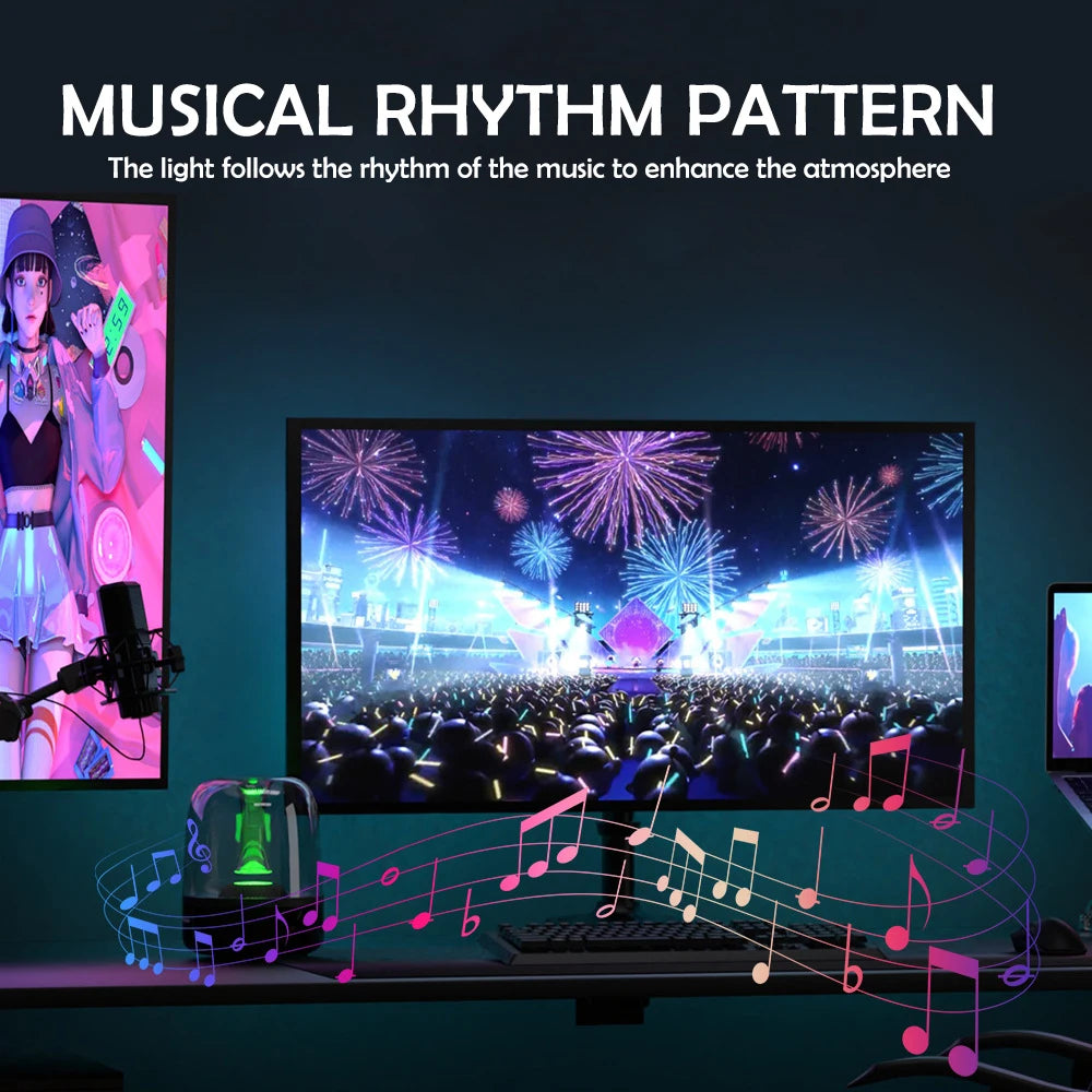 Lumina V2 music sync mode with built-in microphone