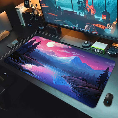 Large Gaming Mouse Pad Landscape Keyboard Mat Carpet HD Print Space Mousepad Computer Galaxy Non-Slip Rubber Big Desk Mat 90x40