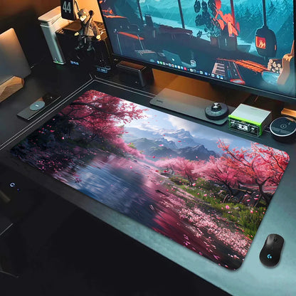 Large Gaming Mouse Pad Landscape Keyboard Mat Carpet HD Print Space Mousepad Computer Galaxy Non-Slip Rubber Big Desk Mat 90x40