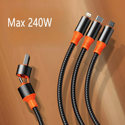 PowerLink — 240W 3-in-1 Fast-Charge Cable