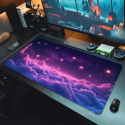 Large Gaming Mouse Pad Landscape Keyboard Mat Carpet HD Print Space Mousepad Computer Galaxy Non-Slip Rubber Big Desk Mat 90x40