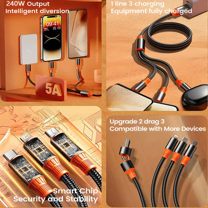 PowerLink — 240W 3-in-1 Fast-Charge Cable