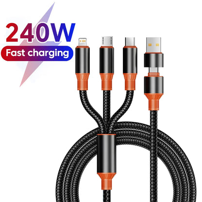 PowerLink — 240W 3-in-1 Fast-Charge Cable