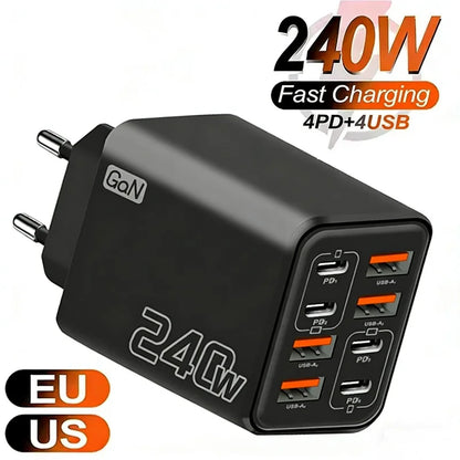 PowerHub — 240W 8-in-1 GaN USB-C Charger