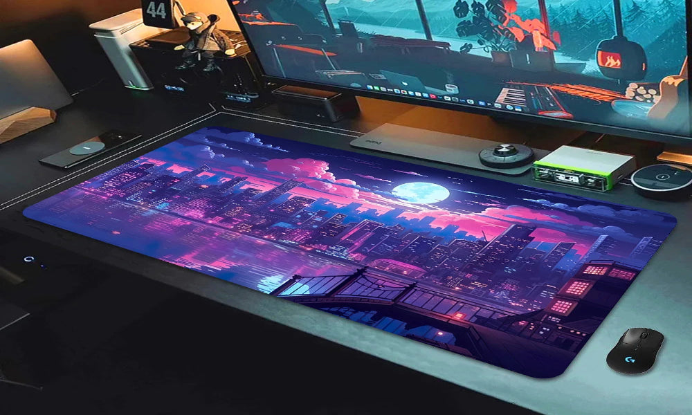 Large Gaming Mouse Pad Landscape Keyboard Mat Carpet HD Print Space Mousepad Computer Galaxy Non-Slip Rubber Big Desk Mat 90x40