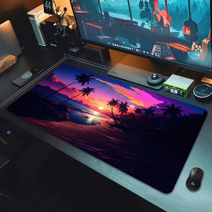 Large Gaming Mouse Pad Landscape Keyboard Mat Carpet HD Print Space Mousepad Computer Galaxy Non-Slip Rubber Big Desk Mat 90x40